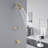 Wall Mounted Shower System With Tub Spout Double Handle Shower Faucet Set Brass Shower Trim Kit With Rough-In Valve-113579703