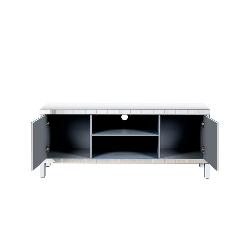 Portes-miroirs à miroir avec rangement ouvert