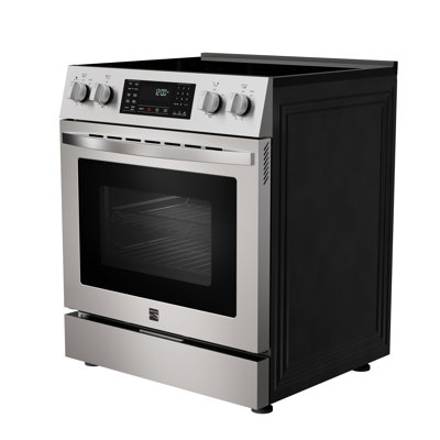 Kenmore 48 cu ft FrontControl Electric Range with True Convection  Air Fry Stainless Steel