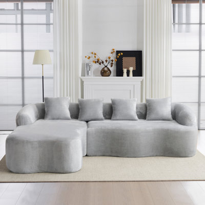 Boneless Mahwah 104.7‘’ Chenille L-Shape Sectional Sofa
