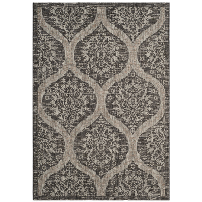 Herefordshire Performance Damask Indoor/Outdoor Area Rug, Rectangle 5'3" x 7'7"