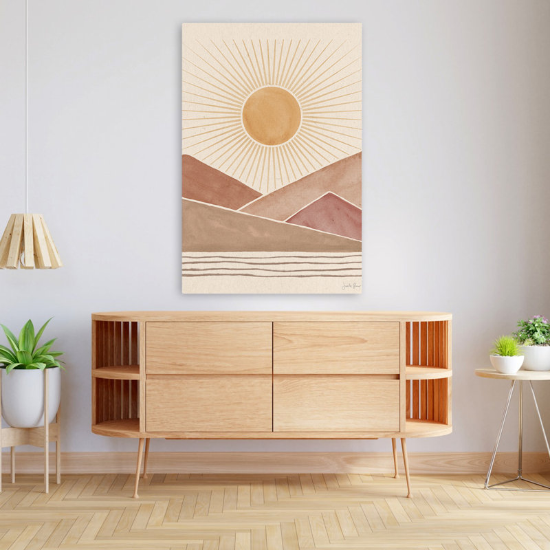 Paysage Mid-Century moderne et bohémien Mid-Century I, H 48 po x l 32 po