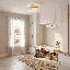 Plafonnier 2 lumières Meridian en laiton naturel-1873312825