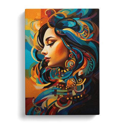 Indian Woman Orphism - No Frame Print