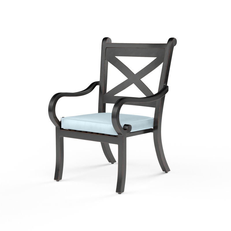 Monterey Outdoor Dining Armchair, Canvas Skyline Sunbrella®
