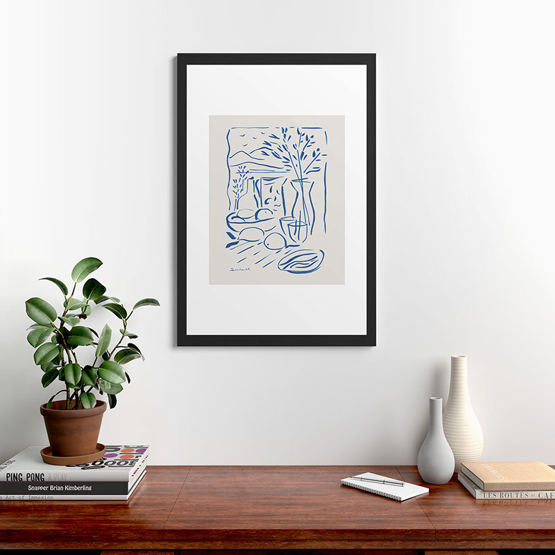 Reproduction d'art encadrée Dan Dan, Noir, H 36 po x l 24 po
