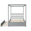 Lit double avec lit gigogne simple, gris-981526912