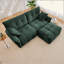 Canapé moderne à 2 places en tissu chenille avec repose-pieds - Design minimaliste avec tissu texturé - Idéal pour le salon, un appartement ou un dortoir-768184188