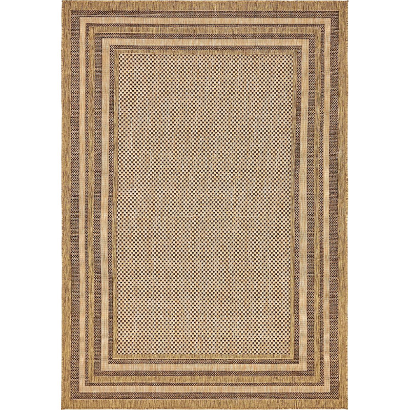 Outdoor Veranda Area Rug Ostrich Color, Rectangle 5'3" x 8'