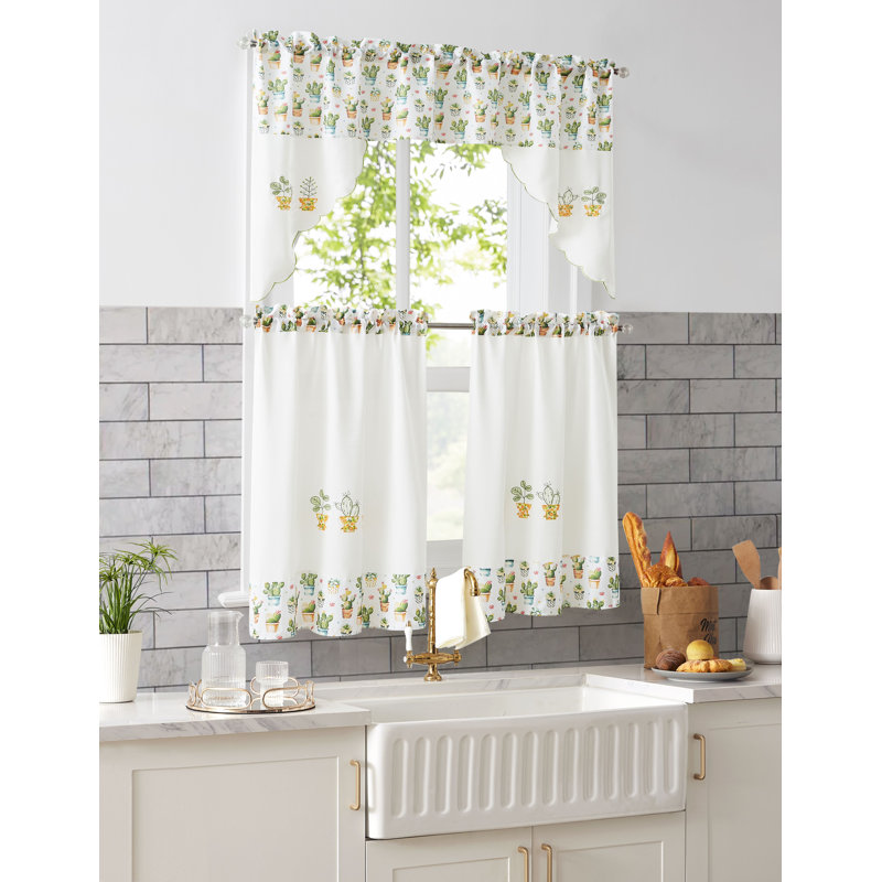 Cactus Kitchen Curtain Set