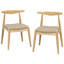 Ensemble de 2 chaises de salle à manger en cuir avec pieds robustes-1139765733-1139765735