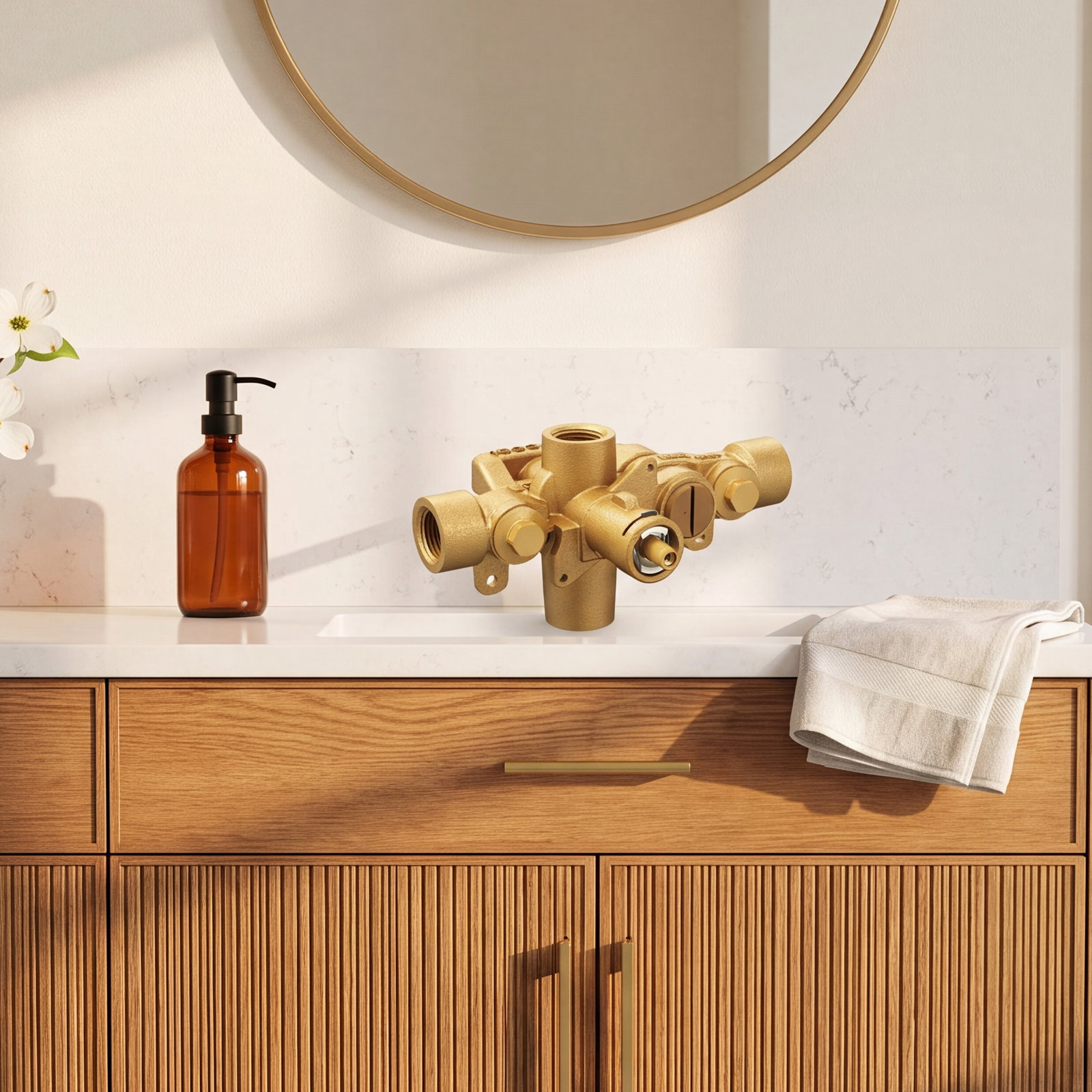 Align Moentrol Shower Valve Trim Kit, Brushed Gold