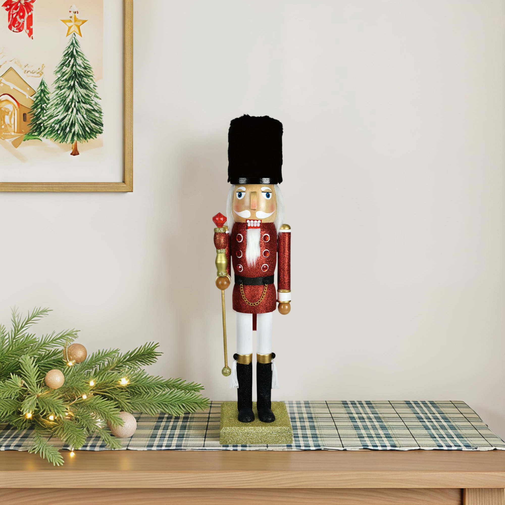 Shammah Soldier Nutcracker, 18" H x 5" W x 4" D