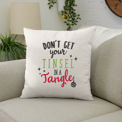  Tinsel in a Tangle Outdoor Square Pillow Cover & Insert