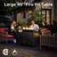 Table de foyer d'extérieur au propane en acier Dorace-869367063