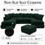 7 Seater Corduroy Sofa Bed-400881486