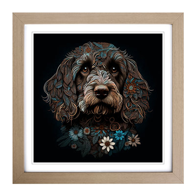 Cockapoo Paisley Art - Framed Print