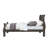 Johana Transitional Sleigh Bed with Slats in Dark Gray-28849573