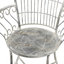 Chaise d'appoint en fer 23 x 22 x 38 po, fauteuil de campagne française, siège d'extérieur, chaise