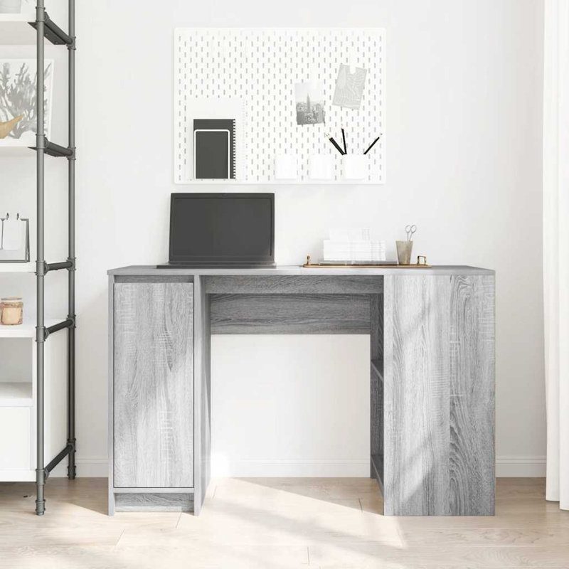 Desk 120X42x76 Cm Engineered Wood, Grey Sonoma
