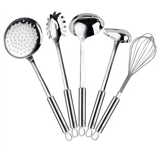 Ensemble d'ustensiles de cuisine en acier inoxydable 304 (ensemble de 5) RJ Legend