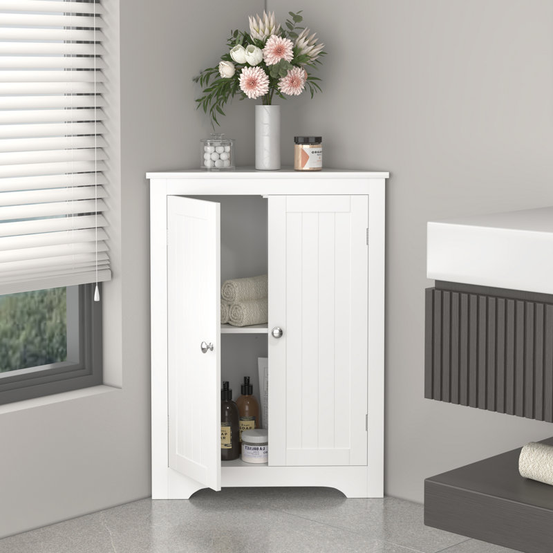 Armoire de plancher au sol avec 2 portes et tablettes réglables