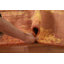 Tapis indien orange à motif abstrait 4 x 6