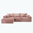 Boucle Sectional Sofa with pillows,No Assembly Needed-106714676