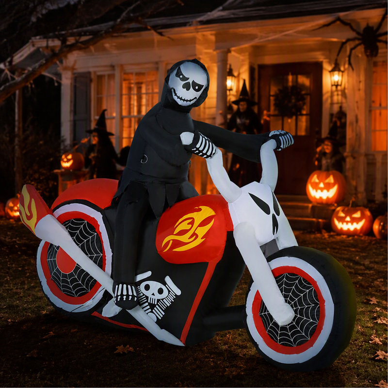 Décorations d'extérieur gonflables d'Halloween 7,5 pi Grim Ghost
