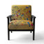 Fauteuil rembourré en velours multicolore Bird On Tree-857662697-1010955223