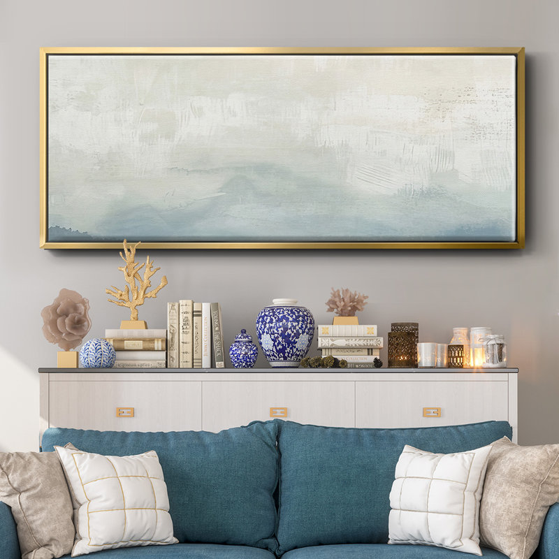 Tone Scape IV- Framed Canvas, 24" H x 60" W