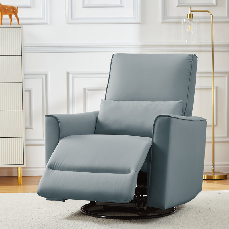 Fauteuil inclinable et pivotant à bascule - siège profond, dossier haut, soutien lombaire, accoudoirs rembourrés, Gris