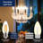 60 Watt Equivalent B11 LED Bulbs, E26 Candelabra Base, Dimmable, 2700K-120190488-120190486