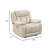 Hem Power Reclining Chair W LED And USB Ports, Beige Faux Leather