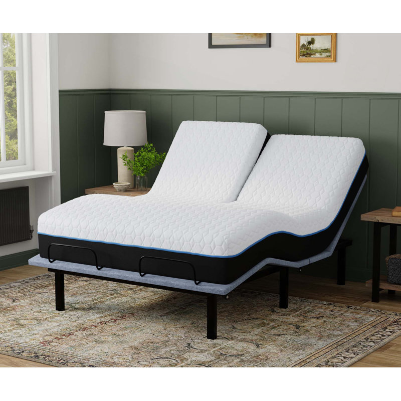 Matelas en mousse viscoélastique 12 "Copper Lux, Grand lit divisé