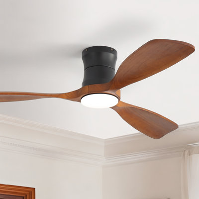 48'' Transitional Modern Led Dimmable Ceiling Fan With Lights And Remote Control 3cct Reversible Dc Motor Timer Memory