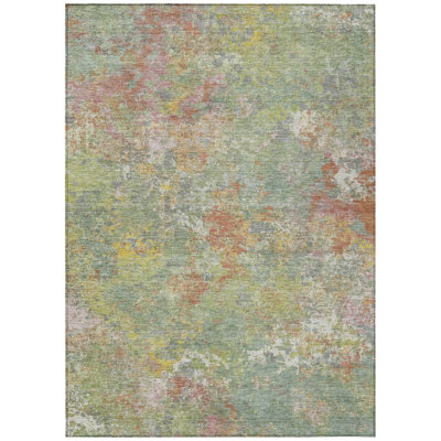 Machine Washable Indoor/Outdoor Brathwaite ACN2166 Abstract Rug