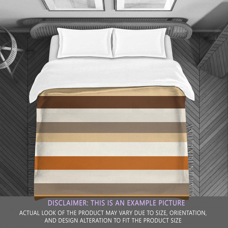 Striped Comforter, Brown/Silver, Queen Comforter