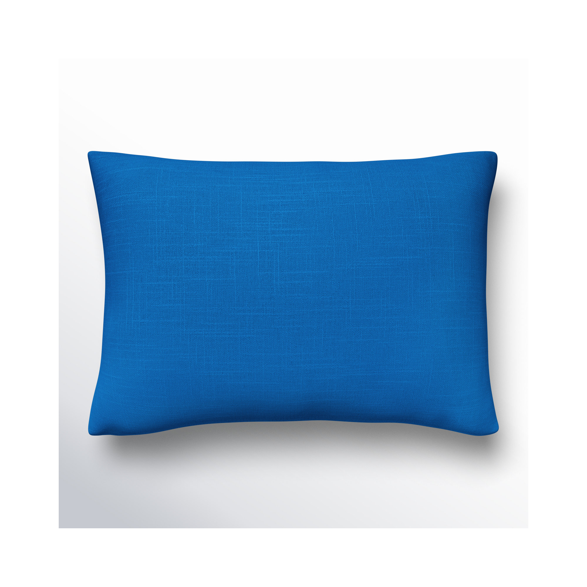 Laurette Cotton Lumbar Pillow Cover, Blue, Down