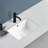 18.31 In. Undermount Rectangular Ceramic Bathroom Sink In Milk White With Overflow