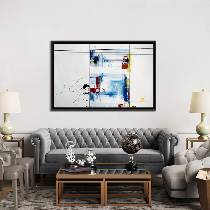 Estampe numérique sur toile tendue avec châssis, H 40 po x l 60 po x P 1,5 po, Toile avec cadre noir, Pas de tapis