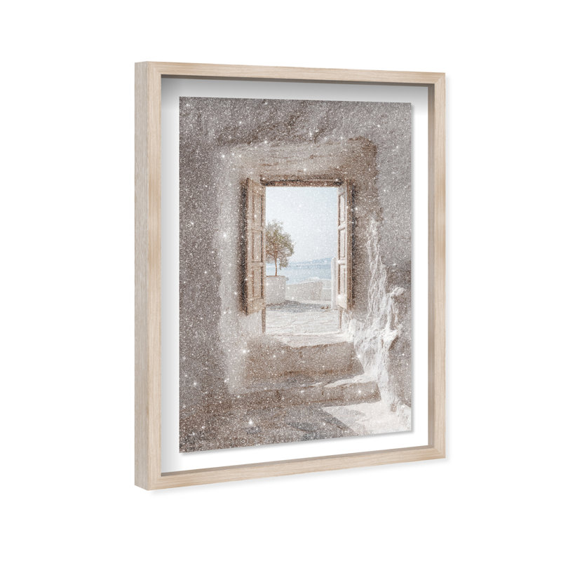 Mortar Meditation Print by Oliver Gal, 55.5"H x 37.5"W, Natural Oak Shadowbox