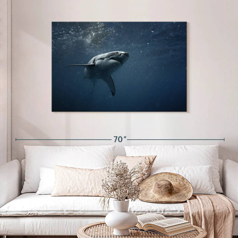 Brampt Great White Shark, 30" H x 45" W