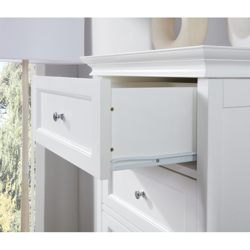 Commode 7 tiroirs pour la lingerie Arsenie, Blanc