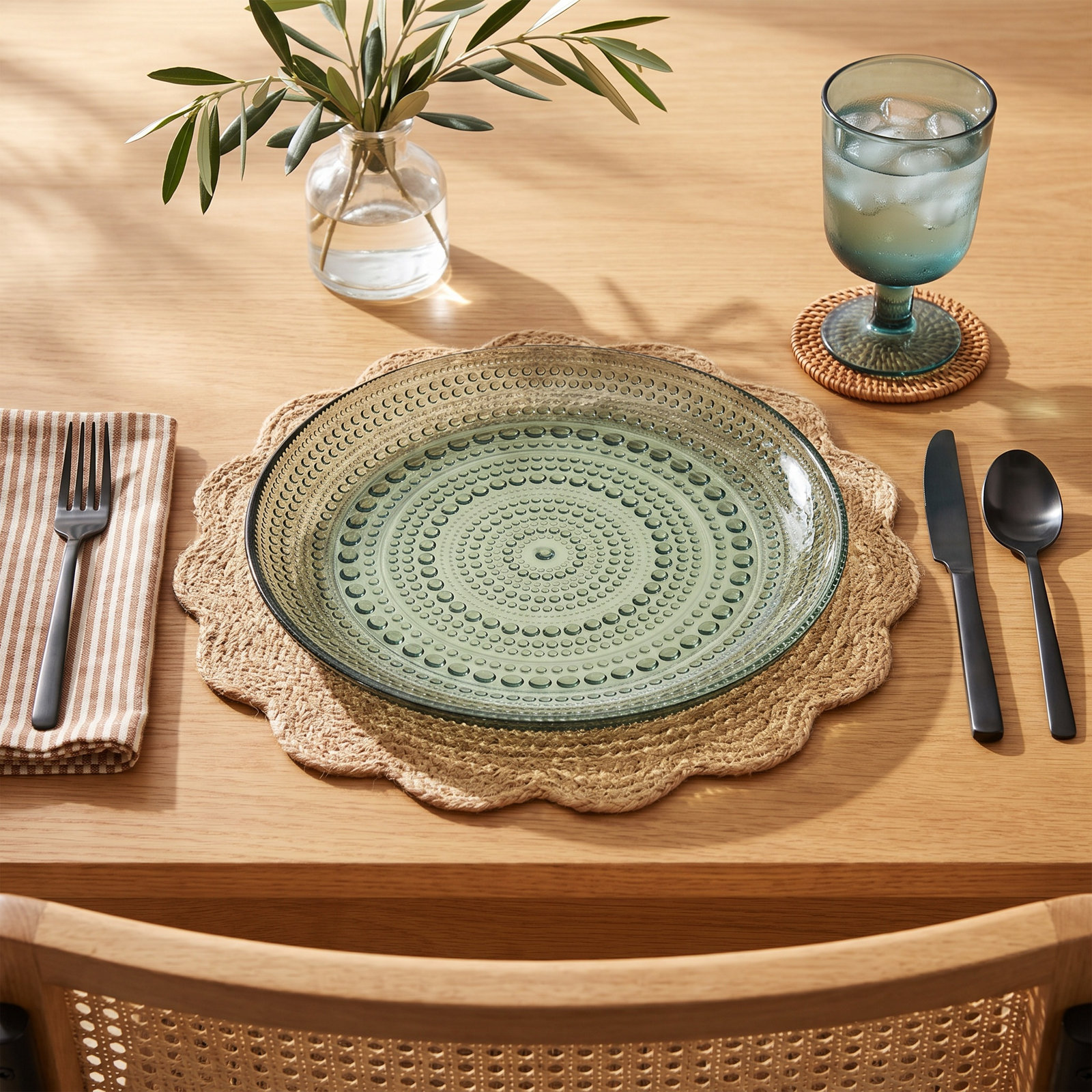Kastehelmi 7" Appetizer Plate, Green
