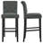 Alayna 28.5" H Mid-century Modern Fabric Upholsted Wood Bar Stool with Low Back-1030390673