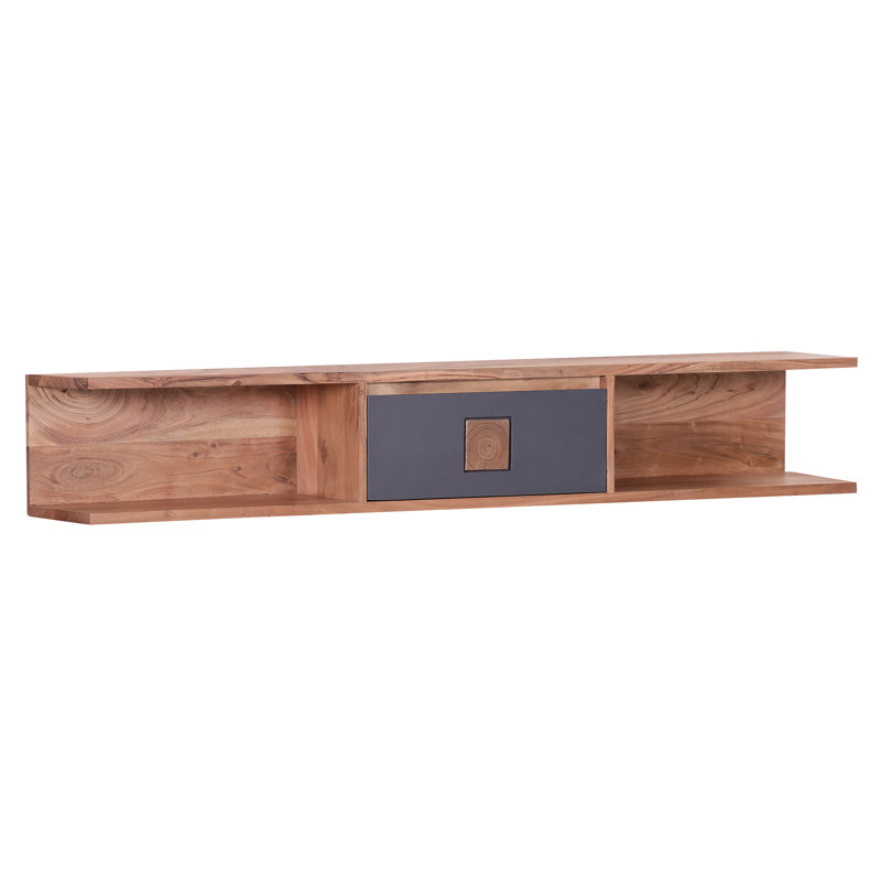 Tsolag Acacia Solid Wood Accent Shelf