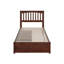 Lit plateforme en bois massif avec pied de lit et tiroirs sous le lit Asparas-1420412593-1420412592