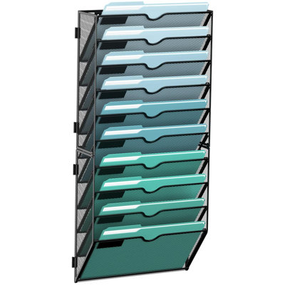 10-Tier Wall File Organizer, Hanging Wall Files for Papers