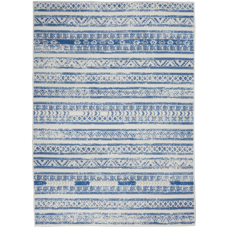 Striped Indoor Rug, Rectangle 4' x 6'